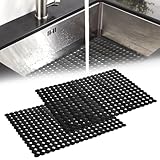 2er-Set Spülbeckenmatte, Spülbeckeneinlage 30x40 cm, Spülbeckenmatte Zuschneidbar, PVC...