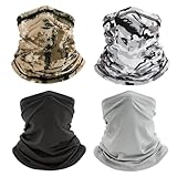 FeiFanChoice 4 StüCk Loop Schal Herren & Damen, Multifunktionstuch Winddicht Schlauchschal,...