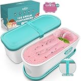 Walfos® Eisbehälter für Speiseeis 1.5L, Wiederverwendbare Hausgemachte Eiscreme-Behälter mit...