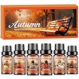 AESHORY Herbst Ätherische Öle Set für Diffuser 6 x 10ML, Aromatherapie Duftöl Geschenkset für...