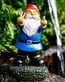 Gartenzwerge, Gartenornamente, für den Außenbereich, doppelte Mittelfinger-Zwerge, 14 cm, freche...