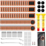120 Stück Fahrrad Flickzeug Set, Fahrrad Reifen Flickzeug Reparaturset Fahrrad Fahrradreifen...