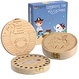 LumeeStar® Zahndose Milchzähne Friends – Personalisierte Milchzahndose mit Display Funktion für...