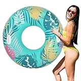 MoKo Schwimmringe mit Griffen für Erwachsene, Aufblasbar Schwimmreifen Wasserspielring, Groß 107...