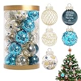 Anulely Christbaumkugel-Dekorationen, 25 x Weihnachtsbaum-Anhänger-Set, bruchsichere...