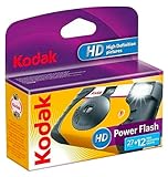 Kodak - 3961315 - Einwegkamera Power Flash mit Eingebautem Blitz – 27 Aufnahmen – Ideal für...