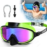 COZII Taucherbrille Kinder, Schwimmbrille Kinder für Jungen Mädchen, 180° Panorama Anti-Leck...