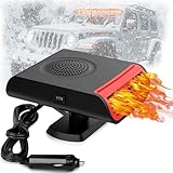 Cerkkapo Autoheizung 12V,150W Auto Heizung,Tragbare Ventilator Heizung 12V, 360° Drehbar Auto...