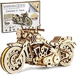 WOODEN.CITY Holzmodellbausatz Cruiser V-Twin, Mechanisch 3D Puzzle, Brettspiele Erwachsene - DIY...