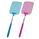 ECENCE Fliegenklatsche 2er Set - ausziehbare Fliegenklatsche stabil, Teleskop ausziehbar 26cm - 72cm...