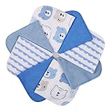 Momcozy Baby Waschlappen, 8 Stück Handtücher Set, Weiche Gesichtstücher, Spucktücher , Baumwolle...