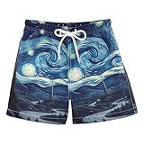 Nette Winter Fuchs Sitzen Herbst Blätter Schwimmen Kleidung für Jungen, Kleiner Junge Badehose 2T,...