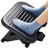 HUANUO Schreibtisch-Füßstütze mit Massagefunktion, verstellbarer Winkel und 3 verschiedene...