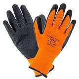 Artmas 12 Paar Arbeitshandschuhe Winter Gefüttert Warme Dicke Schutzhandschuhe Gr. 10 (1020)