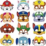 JINLAIYUN 12 Stück Dog Patrol Maske Kinder kindermasken kinder Geburtstag Masken Cartoon Tiermasken...