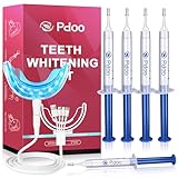 Pdoo Zahnaufhellungs-Set mit LED-Licht 5 Pack für empfindliche Zähne, schnelle Ergebnisse für die...