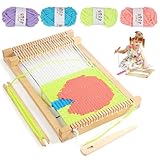 Webrahmen Aus Holz 19x29 cm, DIY Holz Webrahmen Set, Weben für Kinder Set, Webstuhl Handarbeits,...
