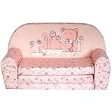 FORTISLINE – Kindersofa Mini ausklappbar 40x78x45cm - Kindersofa für Kinder 2in1 - Kindercouch...