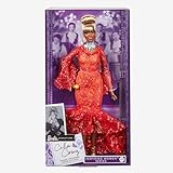 BARBIE Inspiring Women Celia Cruz Puppe - rotes Meerjungfrauenkleid, goldenes Mikrofon, verzierte...