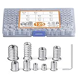 DN DENNOV Gewindeeinsätze 125 Stück, gewindeeinsatz M5, M6, M8, M10, 9 verschiedene Arten von...