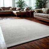 MY-RUG Gewalkter Teppich WoolHeaven aus Schurwolle, 80 x 150 cm, handgemacht in Creme-Weiß -...