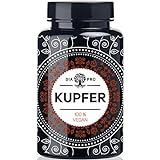 DiaPro® Kupfer 365 Hochdosierte Kupfer-Tabletten mit 2 mg Kupfer pro Tablette aus Kupfer-Gluconat...
