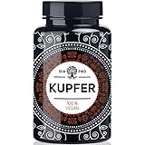 DiaPro® Kupfer 365 Hochdosierte Kupfer-Tabletten mit 2 mg Kupfer pro Tablette aus Kupfer-Gluconat...