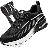 YEKOYIOO Arbeitsschuhe Damen Sicherheitsschuhe Herren Damen Leicht Stahlkappenschuhe...
