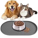 AVYDIIF Napfunterlage Hund Katzen, rutschfeste Futtermatte Silikon für Hundenapf Katzennapf, 100%...