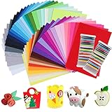 UOUNE Filz 50 Farben bastelfilz 20 x 30cm Bunte Filzplatten Bunter Filzstoff Filz Blätter Polyester...