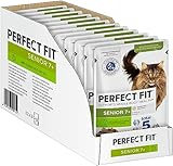 Perfect Fit Senior 7+ Katzennassfutter mit Truthahn und Karotten, 12 Portionsbeutel, 12x85g –...