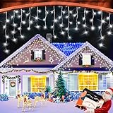 XURISEN 10M 320 LED Weihnachts Eisregen Lichterkette Kaltweiß 4-5-7 Eiszapfen Timer 8 Modi IP44...