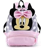 Minnie Rucksack, Minnie 3D-Gedruckte Rucksäcke Anime Thema Kinderrucksäcke Cartoon Einstellbare...