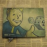 Abraham Poster Vintage Fallout 3 4 Spiel Leinwand Poster Bar Kinderzimmer Wohnkultur Spiel Zeichnung...