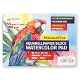 Tritart 55x A6 Aquarellpapier 300g/m² - 55 Seiten Aquarell Papier - Din A6 Aquarellblock -...
