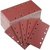 Sruhrak 50 Stück 93 x 185mm Schleifpapier Set, 40/60/80/120/240 Körnung Rechteckiges Schleifpad...