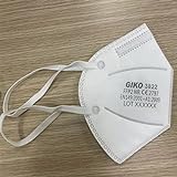 GIKO FFP2 Masks Pack of 50 CE Certified FFP2 Respirator Mask 5-Layer Protective Face Masks, White