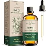Haaröl mit Rosmarinextrakt, Rizinusöl, Mandelöl, Arganöl & Biotin - 100ml für Kopfhaut und...
