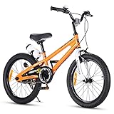 RoyalBaby Freestyle Kinderfahrrad Jungen Mädchen Fahrrad 18 Zoll Orange