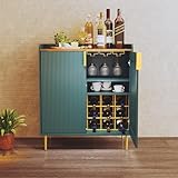 HOLTICO Weinschrank mit Weinregalen für 9 Flaschen, Barschrank Moderne Kaffeetresen-Schrank,...