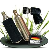 NEMT CO2 Farradpumpe Set mit Co2 Kapseln Mini Fahrradreifenpumpe Luftpumpe Kompatibel zu Presta und...