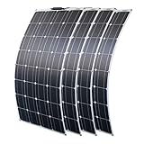 Solarpanel Flexible 12V 400W Sonnenkollektoren Solarmodul Outdoor Solar-Ladegerät für Wohnmobile,...