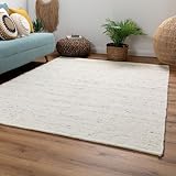 Steffensmeier Handweb Teppich Kos | Wolle (Schurwolle), Natur, handgewebt, Größe: 120x170 cm...