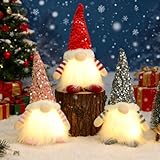 Akxlax 3 Stück GNOME Wichtel Weihnachten mit Timer, Weihnachtsdeko Skandinavisch Figuren...
