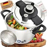 QUIXO Schnellkochtopf 6l VitaSmart mit 𝐊𝐨𝐜𝐡𝐳𝐞𝐢𝐭𝐬𝐢𝐠𝐧𝐚𝐥 für...