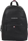 Tommy Hilfiger Herren Rucksack Essential PU Backpack Handgepäck, Schwarz (Black), Einheitsgröße