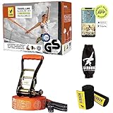 Gibbon Slacklines Travel Line | Leichtes, Kompaktes 15m Slackline-Set für Anfänger &...