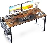 ODK Schreibtisch,120×50×74cm Computertisch Bürotisch mit Kopfhörer Halter und...