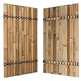 DE-COmmerce Sichtschutz aus Bambus Zaun Gartensichtschutz Zaunelement XXL Slim Nature (BxH) 90 cm x...