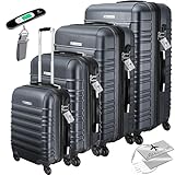 KESSER® 4tlg. Hartschalenkofferset Reisekoffer Set Reisekofferset Trolley Koffer Inkl. Kofferwaage...